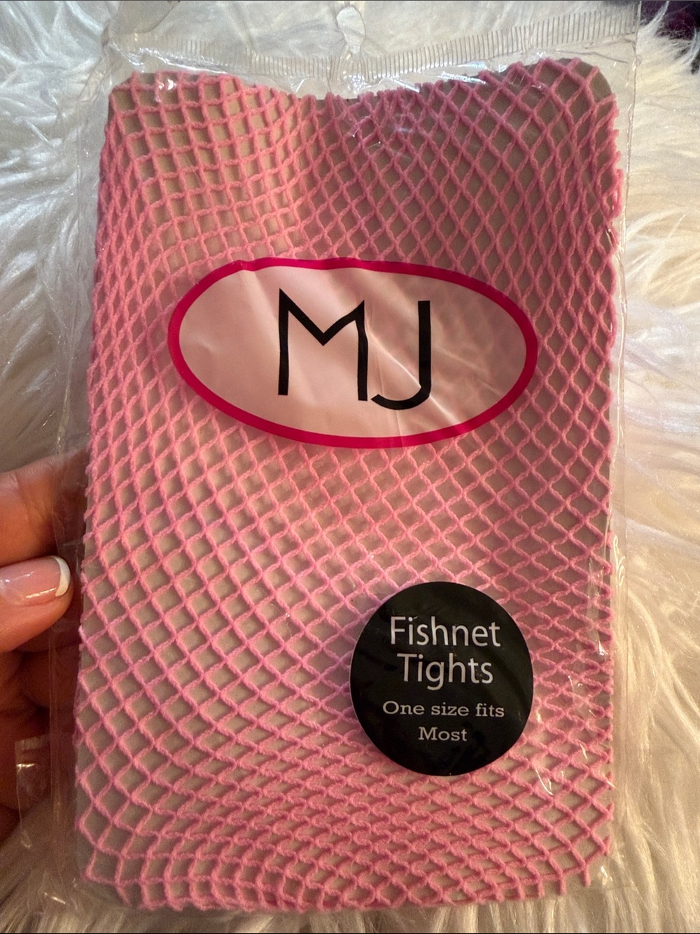 MJ Pink Fishnet Tights